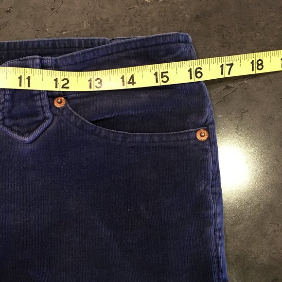 Vintage 90s Rampage Navy Velvet Low Rise Bootcut Jeans, Size 9 - Picture 14 of 16